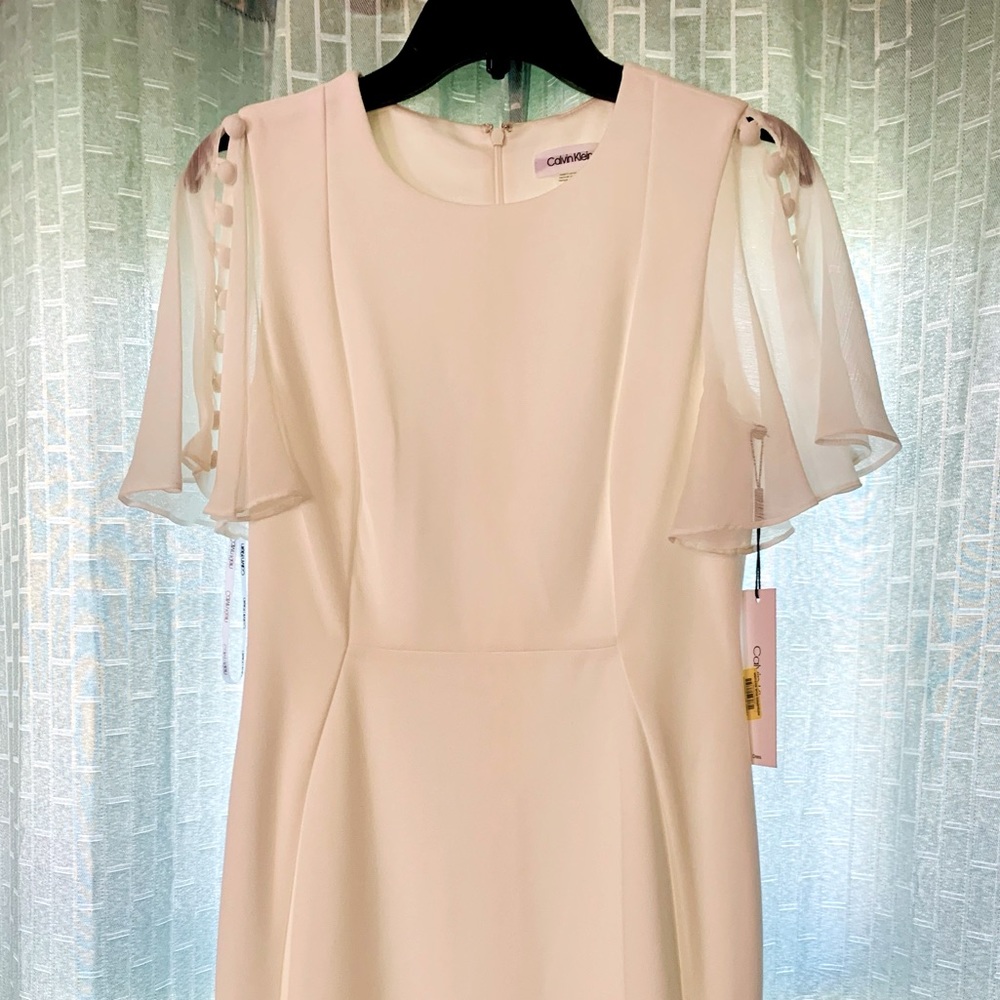 Calvin Klein Solid White Pencil Dress